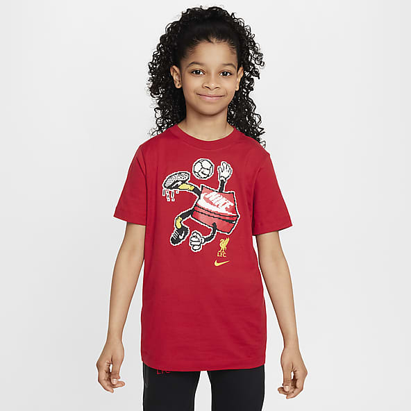 Girls red nike shirt shop